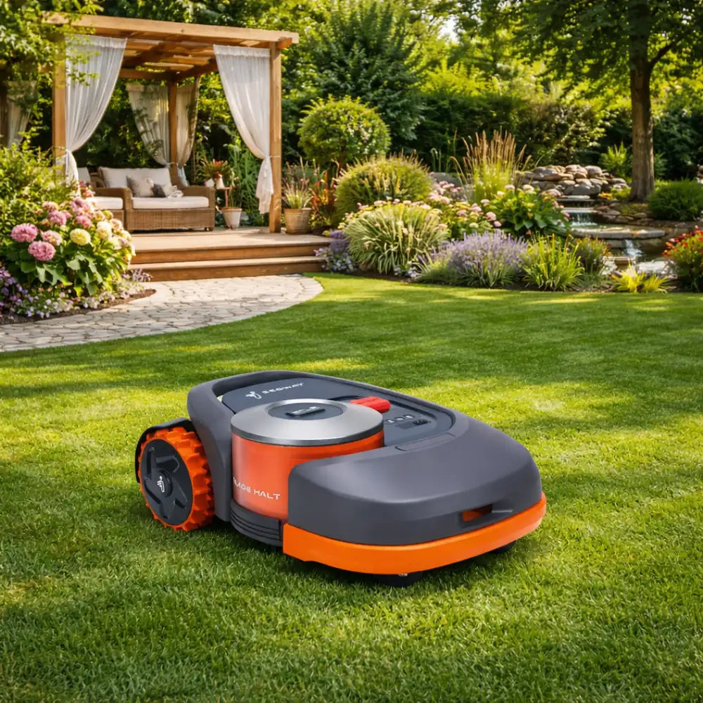 Robot tondeuse Segway Navimow H dans un grand jardin jusqu'à 3000 m²